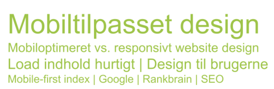 mobiltilpasset website design